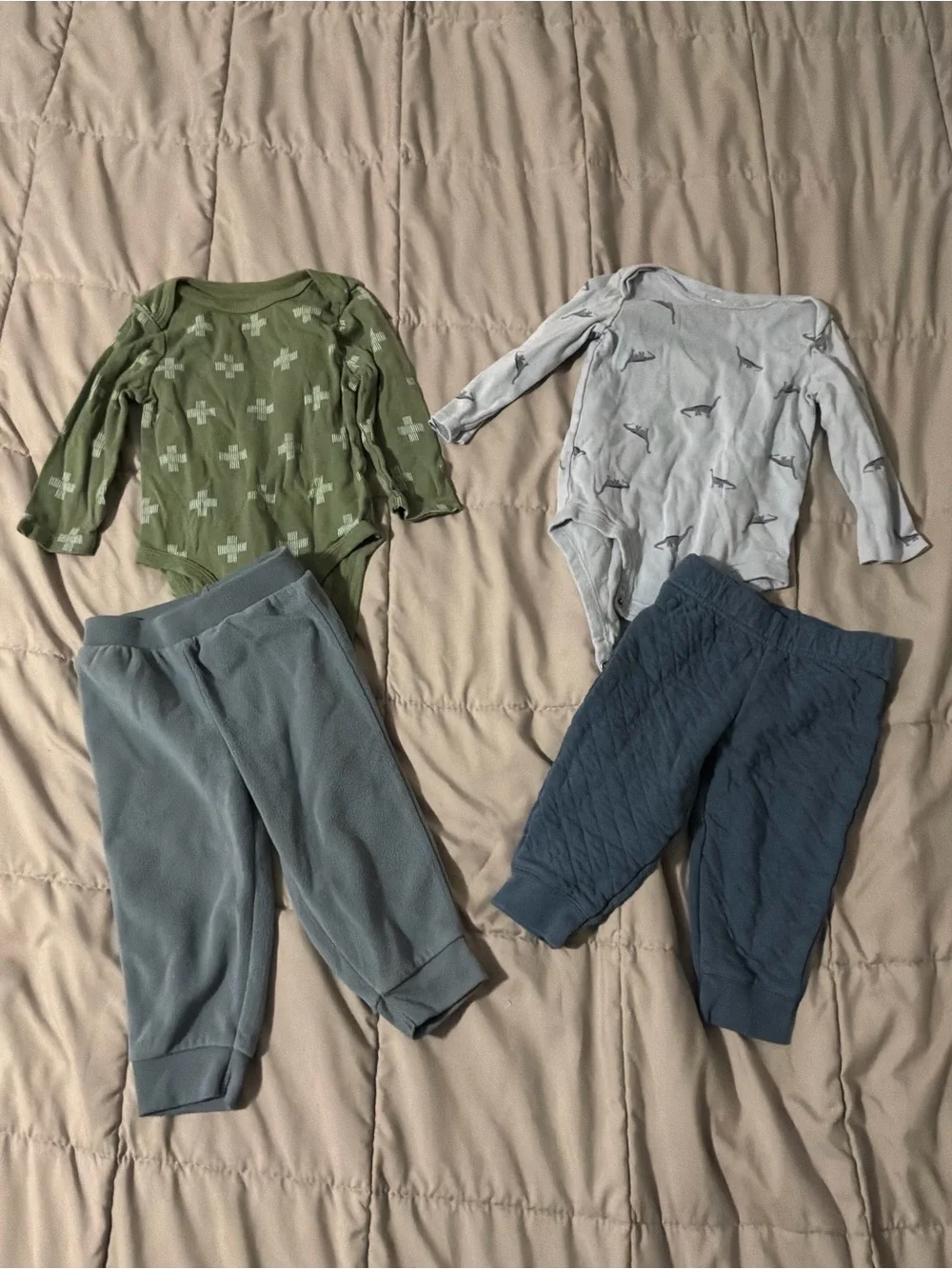 16 Piece 12 Month Mixed Brand Winter Baby Boy Bundle Lot